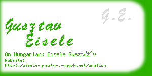 gusztav eisele business card